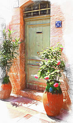 Summer Photograph - Door In Saint Maximin La Sainte Baume, Provence by Tatiana Travelways