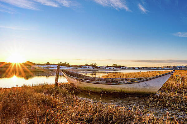 Maine Wall Art featuring the photograph Dory, Ogunquit River by Jeff Sinon