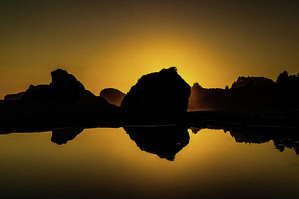 Oregon Photograph - Double Sunset by Tim Lyden