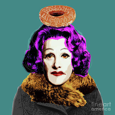 Fabric Wall Art featuring the digital art Doughnuts Blue by BFA Prints