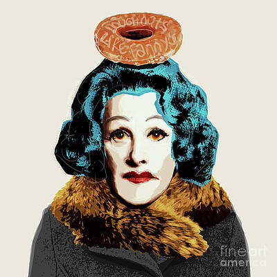 Fabric Wall Art featuring the digital art Doughnuts White by BFA Prints