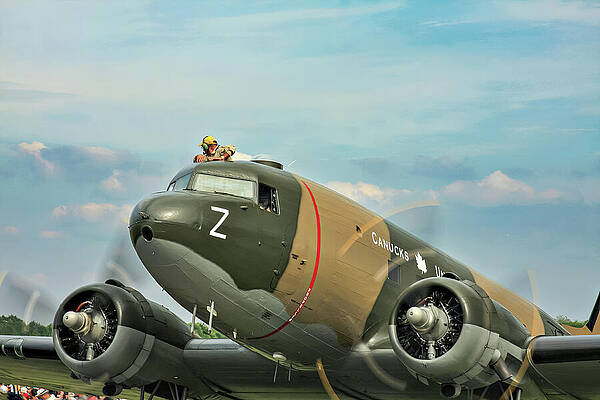 Wall Art featuring the photograph Douglas Military Aircraft At Ottawa Airshow, Canada by Tatiana Travelways