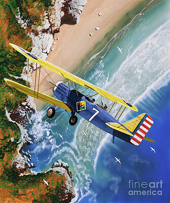 Airplane Wall Art featuring the painting Douglas O2-H by Steve Ferguson