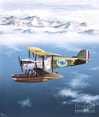 Airplane Wall Art featuring the painting Douglas World Cruiser by Steve Ferguson