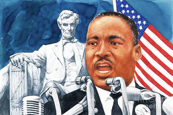 Historical Figures Painting - Dr. Martin Luther King Jr. by Paul and Chris Calle