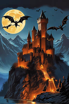 Digital Art - Dracula Castle by The Luxury Art Collection