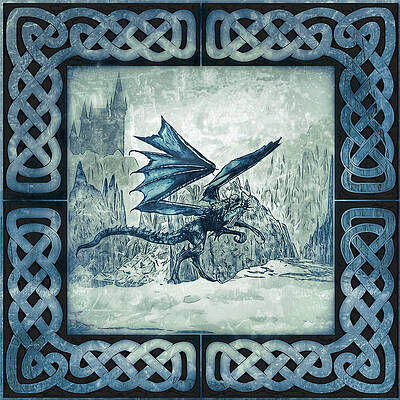 Wall Art featuring the painting Dragon by David McKinney