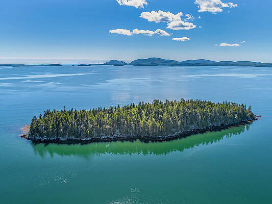 Maine Photograph - Dram Island Frenchman Bay by Veterans Aerial Media LLC