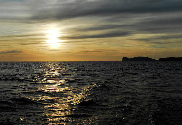 Landscape Wall Art featuring the photograph Dramatic Sunset In The Sea by Severija Kirilovaite