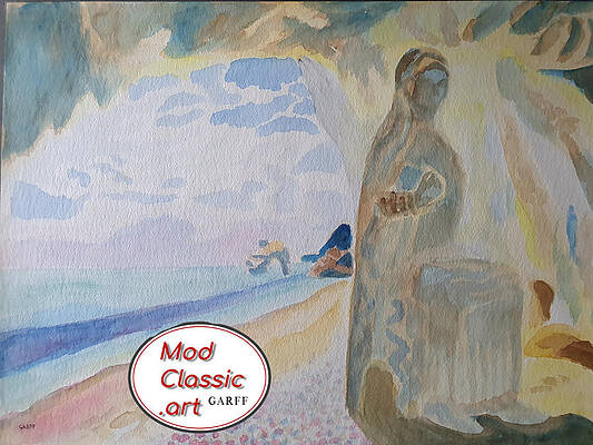 Wall Art featuring the painting Dream Cave ModClassic Art by Enrico Garff