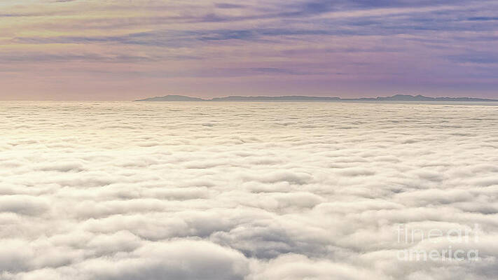Outdoors Wall Art featuring the photograph Dreamy Cloud Seascape Inversion Sunset by Abigail Diane Photography