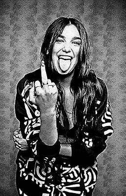 Expression Wall Art featuring the digital art Dua Lipa, Handlebars Expression by Gradify Creations