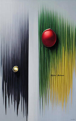 Wall Art featuring the digital art Dual Essence by Rafael Salazar