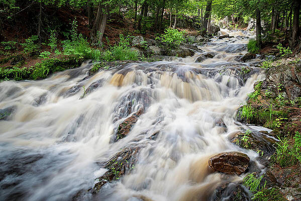 Sunset Photograph - Duchesnay Falls In North Bay, Ontario 4 by John Twynam
