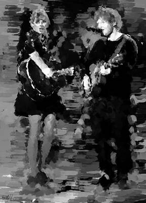 Dancing And Singing Of The Stars Bw Print