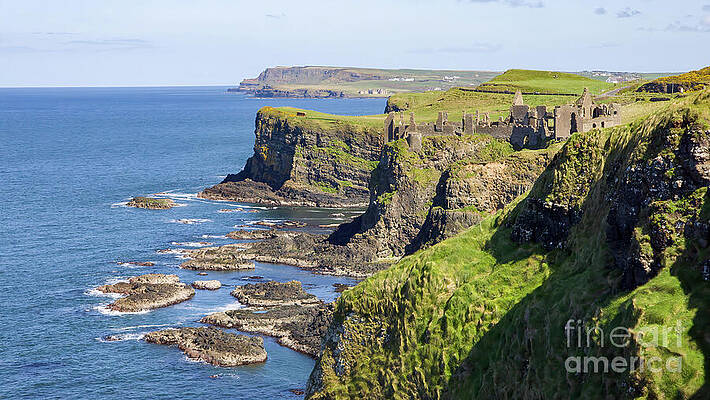 Historical Wall Art featuring the photograph Dunluce Castle - Bushmills, Northern Ireland by Jeff Saunders