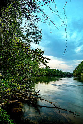 Winter Wall Art featuring the photograph Dusk At Cochrane Shoals #2- Atlanta, Georgia by Anthony Hightower