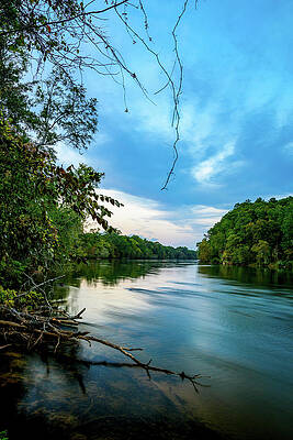 Atlanta Wall Art featuring the photograph Dusk At Cochrane Shoals - Atlanta, Georgia by Anthony Hightower