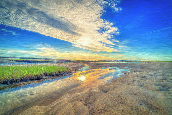 Massachusetts Wall Art featuring the photograph Dusk At Paines Creek by Penny Polakoff