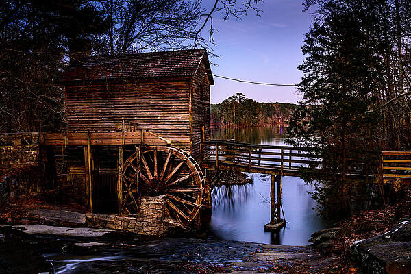 Georgia Photograph - Dusk At The Stone Mountain Grist Mill by Anthony Hightower