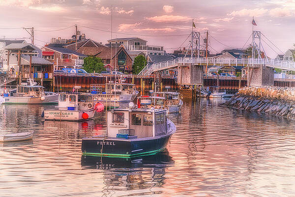 Maine Wall Art featuring the photograph Dusk In Perkins Cove by Penny Polakoff