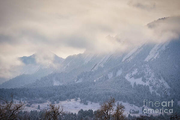 Colorado Photograph - Dusted Flatirons In Boulder Colorado by Abigail Diane Photography