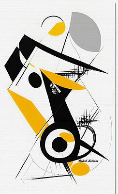 Abstract Wall Art featuring the painting Dynamic Fusion by Rafael Salazar