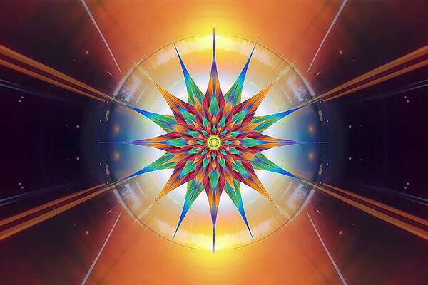 Vibrant Digital Art - Dyson Sun 1 by David Manlove