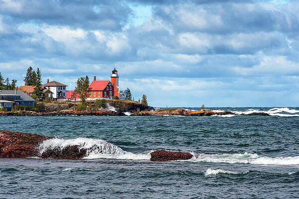 Fall Wall Art featuring the photograph Eagle Harbor Lighthouse by Michael Collins