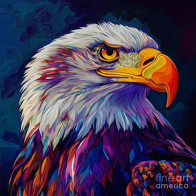 Wall Art featuring the ai art Eagle One by Ted Clifton