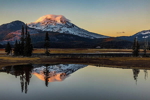 Bend Photograph - Early Alpenglow by Tim Lyden