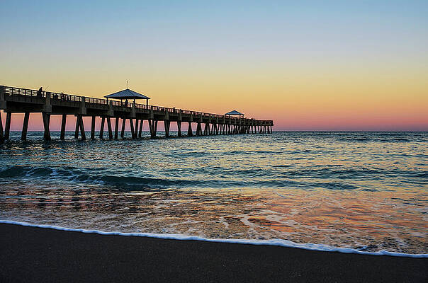Sunset Over the Ocean Pier Wall Art