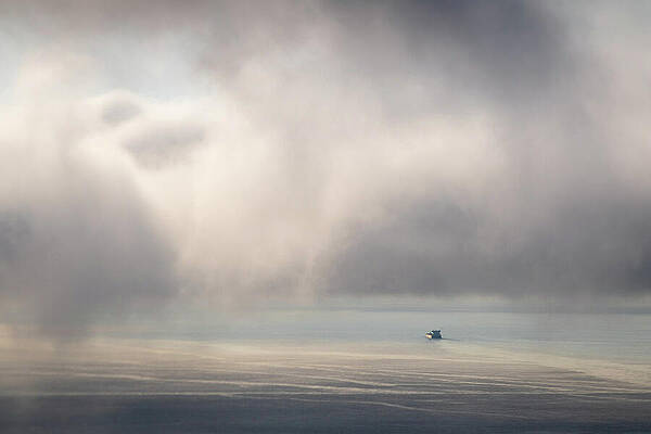 Sky Wall Art featuring the photograph Early Departure Lake Superior - Duluth by Mark Triplett