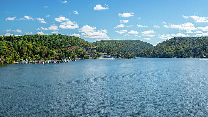 Fall Wall Art featuring the photograph Early Fall Colors On Cheat Lake In Morgantown WV by Steven Heap