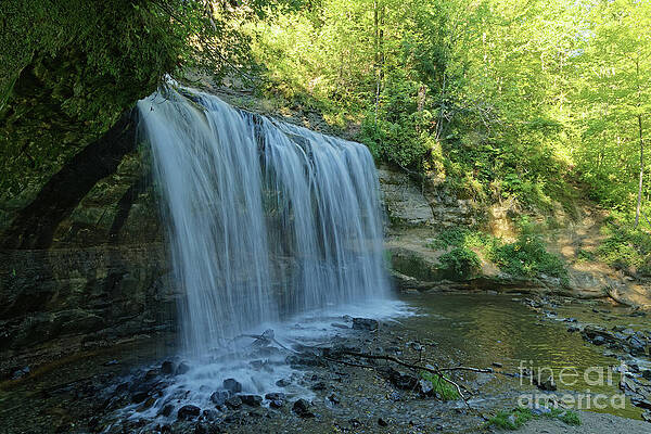 Wisconsin Photograph - Early Morning At Cascade Falls In Osceola Wisconsin by Natural Focal Point Photography