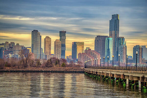 Wall Art featuring the photograph Early Morning At Liberty State Park by Penny Polakoff