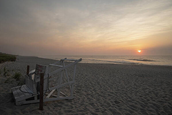 Summer Wall Art featuring the photograph Early Morning Beach View On The Jersey Shore by Matthew DeGrushe