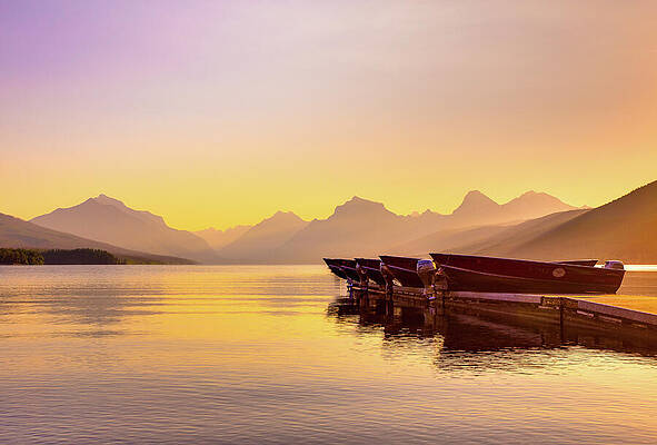 Wall Art featuring the photograph Early Morning On Lake McDonald - Glacier National Park by Adam Mateo Fierro