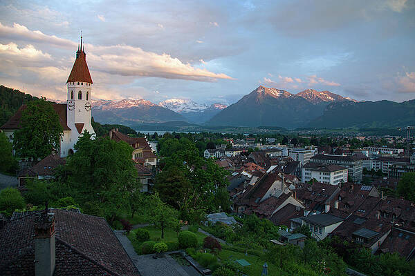 Switzerland Wall Art featuring the photograph Early Morning View Of Thun Switzerland by Matthew DeGrushe