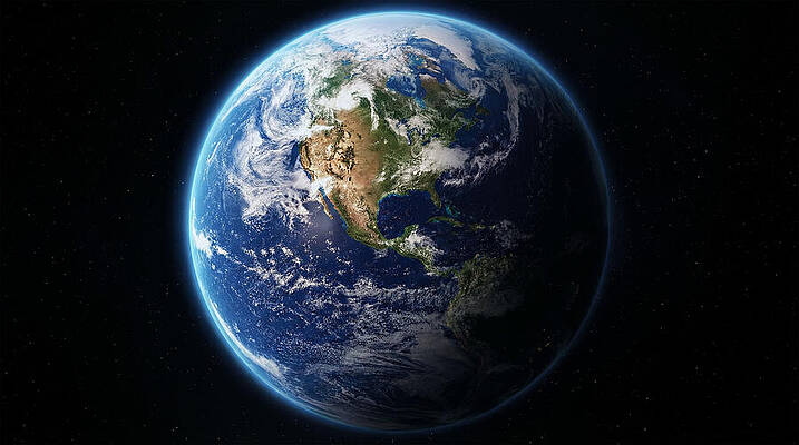 Earth From Space Wall Art