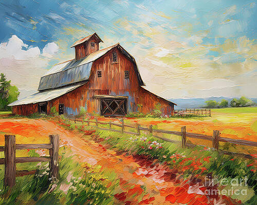 Vintage Wall Art featuring the ai art Earthly Possessions by Macro Abundance