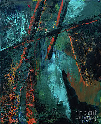 Wall Art featuring the painting Earthy Forest by Anita Thomas