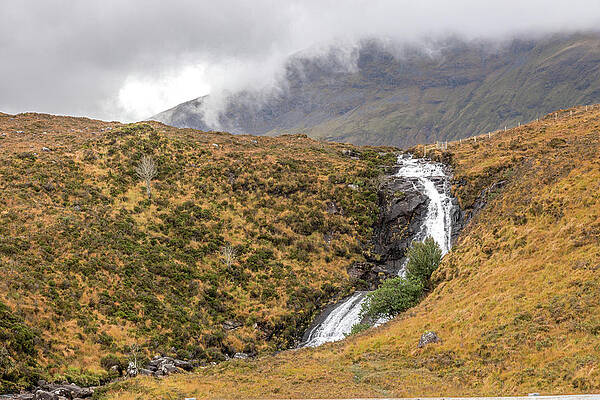 Sky Wall Art featuring the photograph Eas A' Bhradain Waterfall by Shirley Mitchell