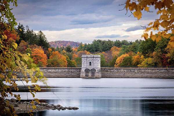 Fall Wall Art featuring the photograph East Branch Reservoir In The Fall by Dave King