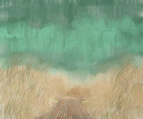 Wall Art featuring the mixed media East Coast by Alison Frank