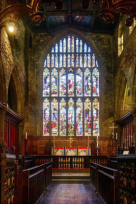 Wall Art featuring the photograph East Window Of Halifax Minster by Sue Leonard