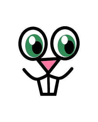 Cool Wall Art featuring the digital art Easter Bunny Face by Flippin Sweet Gear