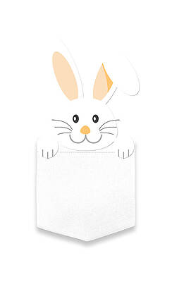 For Digital Art - Easter Bunny Pocket by Flippin Sweet Gear