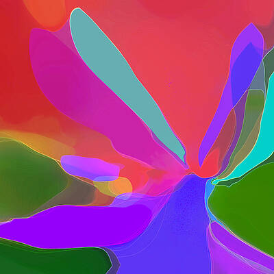 Vibrant Digital Art - Ebullience by Gina Harrison