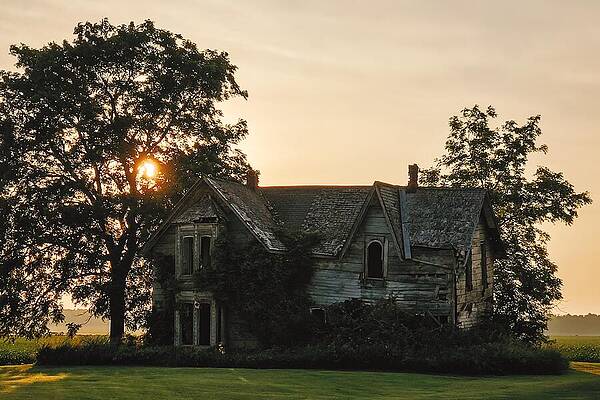 Serene Wall Art featuring the photograph Echoes Of Time The Abandoned Homestead by Travel Essayist